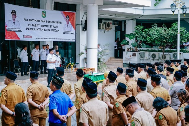 
					Lantik 225 Pejabat Administrasi, Administrator dan Pengawas, Bobby Nasution: Bangun Kolaborasi, Wujudkan 5 Program Prioritas