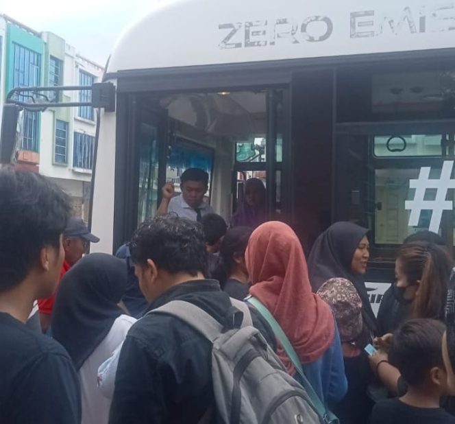 
					Bus Listrik Kota Medan Digemari Pemudik dari Luar Kota