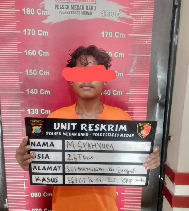 
					Personil Reskrim Polsek Medan Baru Tangkap Pelaku Curanmor di Jalan Jamin Ginting