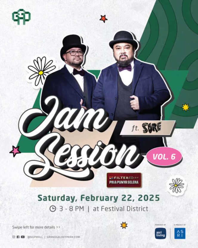 
					Jam Session Vol. 6: Nyanyi Bareng Sore Band di Grand Galaxy Park Bekasi