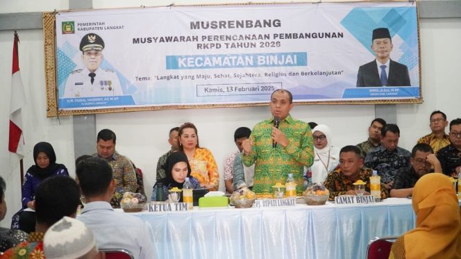 
					Pj. Bupati Langkat Buka Musrenbang Kecamatan Binjai, Prioritaskan Pembangunan dan Doakan Pemimpin Terpilih